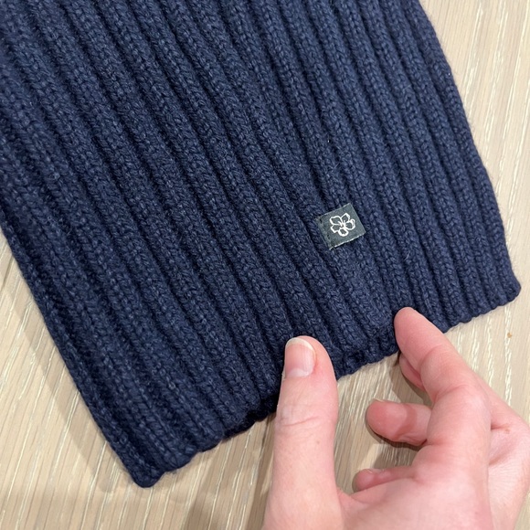 Ted Baker mens Kauff scarf. Navy blue. NWT - Picture 6 of 10